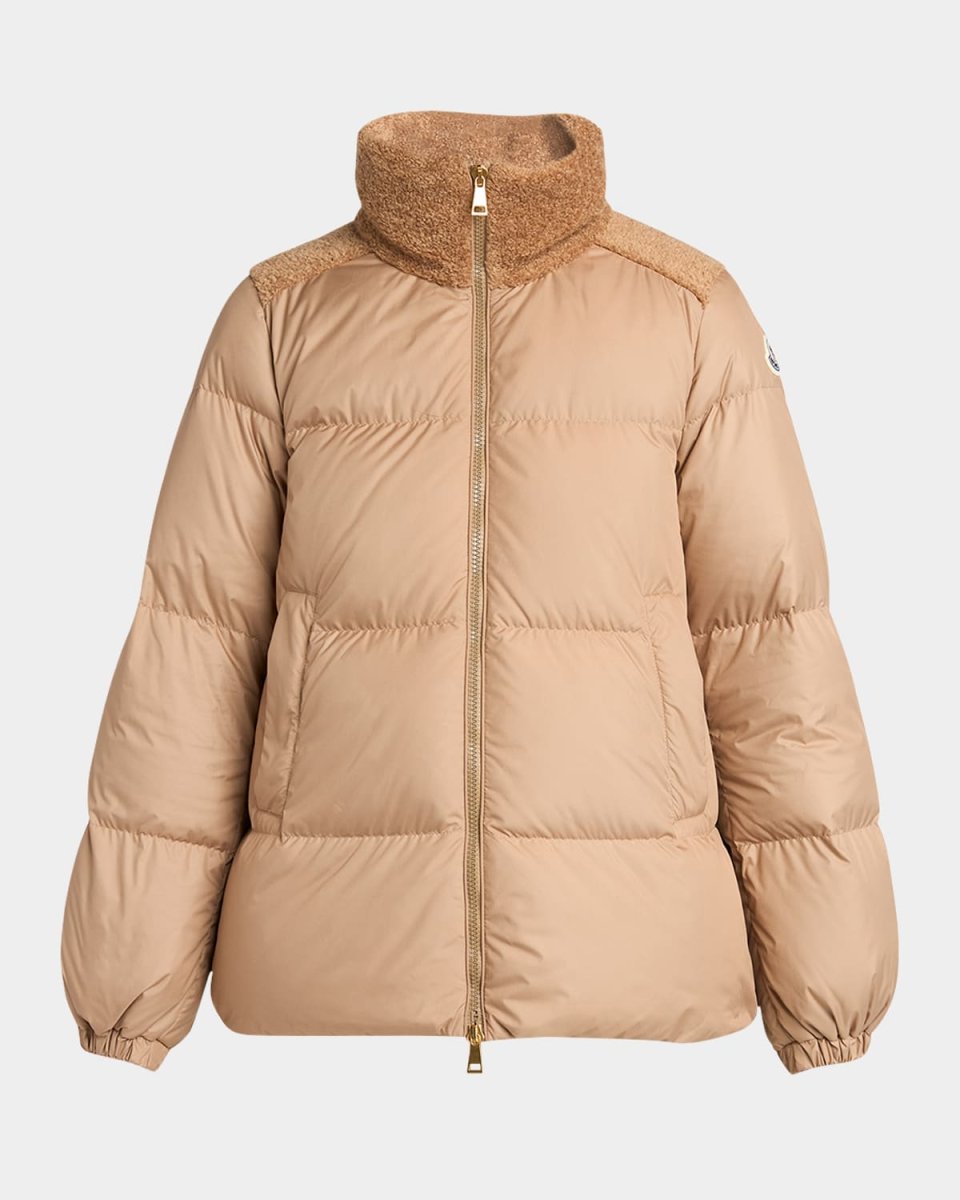 Esnaie Teddy-Trimmed Short Down Jacket